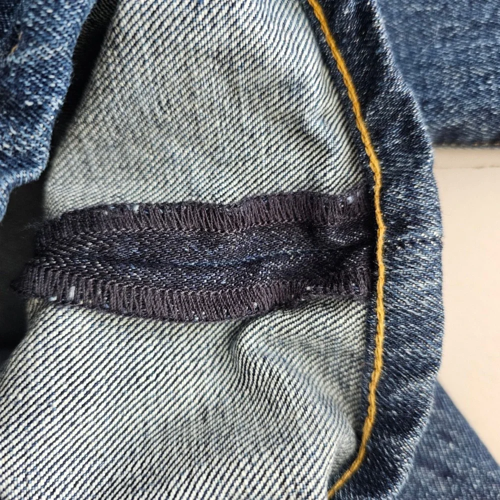 Imogene & Willie Barton Slim Jeans Mens 36 Selvedge Blue Dark Wash Button Fly